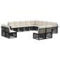 Preview: Gartensofa-set 13 Stk. Schwarz Poly-Rattan