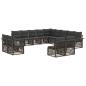 Preview: Gartensofa-set 13 stk. Grau Poly-Rattan