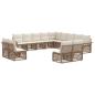 Preview: Gartensofa-set 13 stk. Beige Poly-Rattan