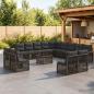 Preview: ARDEBO.de - Gartensofa-set 14 stk. Grau Poly-Rattan