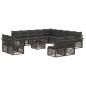 Preview: Gartensofa-set 14 stk. Grau Poly-Rattan