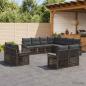 Preview: ARDEBO.de - Gartensofa-set 11 stk. Grau und Dunkelgrau Poly-Rattan