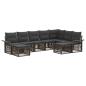 Preview: Gartensofa-set 9 stk. Grau und Dunkelgrau Poly-Rattan
