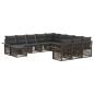 Preview: Gartensofa-set 12 stk. Grau und Dunkelgrau Poly-Rattan