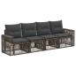 Preview: Gartensofa-set 4 stk. Grau und Dunkelgrau Poly-Rattan