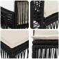 Preview: Gartensofa-set 12 Stk. Schwarz und Cremeweiß Poly-Rattan