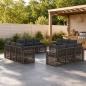 Preview: ARDEBO.de - Gartensofa-set 12 stk. Grau und Dunkelgrau Poly-Rattan