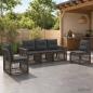 Preview: ARDEBO.de - Gartensofa-set 5 stk. 5-Sitzer Grau und Dunkelgrau Poly-Rattan