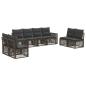 Preview: Gartensofa-set 8 stk. Grau und Dunkelgrau Poly-Rattan