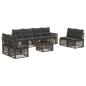 Preview: Gartensofa-set 9 Stk. Grau und Dunkelgrau Poly-Rattan