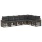 Preview: Gartensofa-set 7 stk. Grau und Dunkelgrau Poly-Rattan