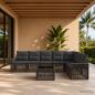Preview: ARDEBO.de - Gartensofa-set 8 Stk. Grau und Dunkelgrau Poly-Rattan