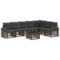 Preview: Gartensofa-set 8 Stk. Grau und Dunkelgrau Poly-Rattan