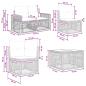 Preview: Gartensofa-set 8 Stk. Grau und Dunkelgrau Poly-Rattan