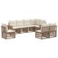 Preview: Gartensofa-set 8 Stk. Beige und Cremeweiß Poly-Rattan