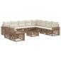 Preview: Gartensofa-set 11 Stk. Beige und Cremeweiß Poly-Rattan