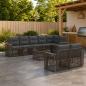 Preview: ARDEBO.de - Gartensofa-set 9 Stk. Grau und Dunkelgrau Poly-Rattan