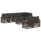 Preview: Gartensofa-set 9 Stk. Grau und Dunkelgrau Poly-Rattan