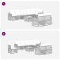 Preview: Gartensofa-set 9 Stk. Grau und Dunkelgrau Poly-Rattan