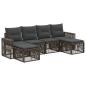 Preview: Gartensofa-set 6 stk. Grau und Dunkelgrau Poly-Rattan