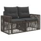 Preview: Gartensofa-set 6 stk. Grau und Dunkelgrau Poly-Rattan