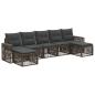 Preview: Gartensofa-set 7 stk. Grau und Dunkelgrau Poly-Rattan