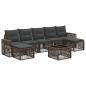 Preview: Gartensofa-set 8 stk. Grau und Dunkelgrau Poly-Rattan