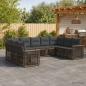 Preview: ARDEBO.de - Gartensofa-set 9 stk. Grau und Dunkelgrau Poly-Rattan