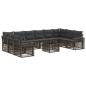 Preview: Gartensofa-set 11 Stk. Grau und Dunkelgrau Poly-Rattan