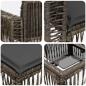 Preview: Gartensofa-set 11 Stk. Grau und Dunkelgrau Poly-Rattan