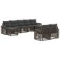 Preview: Gartensofa-set 9 stk. Grau und Dunkelgrau Poly-Rattan