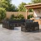 Preview: ARDEBO.de - Gartensofa-set 13 stk. Grau und Dunkelgrau Poly-Rattan