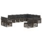 Preview: Gartensofa-set 12 stk. Grau und Dunkelgrau Poly-Rattan