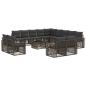 Preview: Gartensofa-set 14 Stk. Grau und Dunkelgrau Poly-Rattan