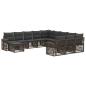 Preview: Gartensofa-set 12 Stk. Grau und Dunkelgrau Poly-Rattan