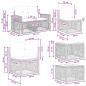 Preview: Gartensofa-set 13 Stk. Schwarz und Cremeweiß Poly-Rattan