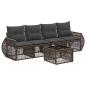 Preview: Gartensofa-set 5 stk. Grau und Dunkelgrau Poly-Rattan