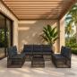 Preview: ARDEBO.de - Gartensofa-set 8 Stk. Grau und Dunkelgrau Poly-Rattan