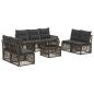 Preview: Gartensofa-set 8 Stk. Grau und Dunkelgrau Poly-Rattan