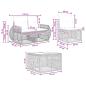 Preview: Gartensofa-set 8 Stk. Grau und Dunkelgrau Poly-Rattan