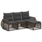 Preview: Gartensofa-set 4 stk. Grau und Dunkelgrau Poly-Rattan