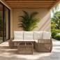 Preview: ARDEBO.de - Gartensofa-set 5 Stk. Beige und Cremeweiß Poly-Rattan