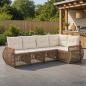 Preview: ARDEBO.de - Gartensofa-set 5 stk. Beige und Cremeweiß Poly-Rattan