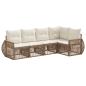 Preview: Gartensofa-set 5 stk. Beige und Cremeweiß Poly-Rattan