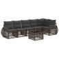 Preview: Gartensofa-set 7 Stk. Grau und Dunkelgrau Poly-Rattan