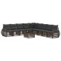 Preview: Gartensofa-set 10 stk. Grau und Dunkelgrau Poly-Rattan