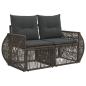 Preview: Gartensofa-set 10 stk. Grau und Dunkelgrau Poly-Rattan