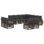 Preview: Gartensofa-set 11 stk. Grau und Dunkelgrau Poly-Rattan