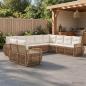 Preview: ARDEBO.de - Gartensofa-set 10 Stk. Beige und Cremeweiß Poly-Rattan