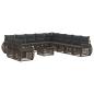 Preview: Gartensofa-set 12 Stk. Grau und Dunkelgrau Poly-Rattan